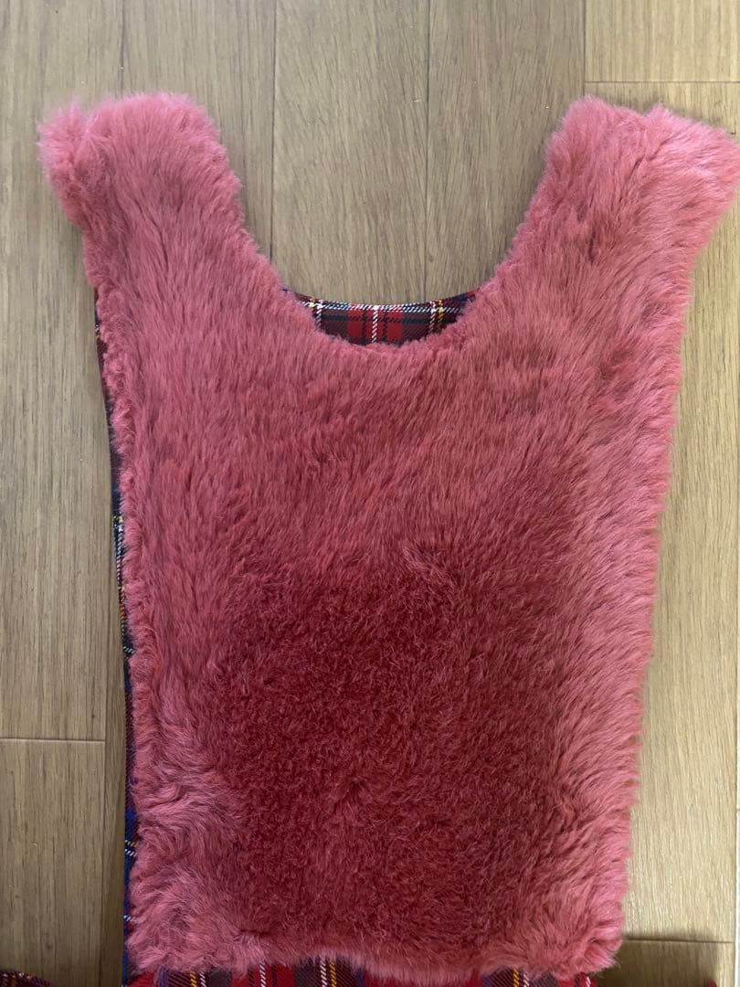 COMME des GARCONS GIRL 赤タータンチェックワンピ S