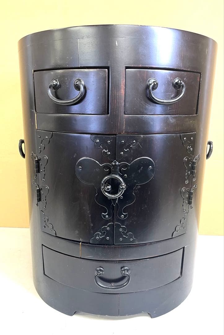 昭和レトロ アンティーク家具 円柱棚