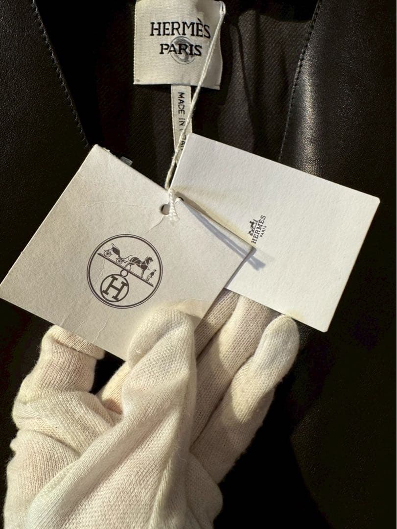 お値下げしました！HERMES エルメス ラムレザー コート 36 ロングコート