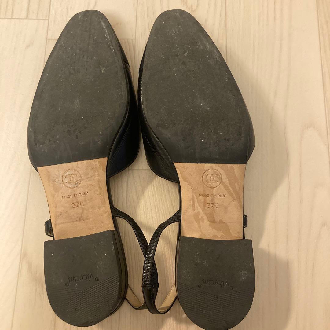 シャネル　スリングバック　シューズ　37