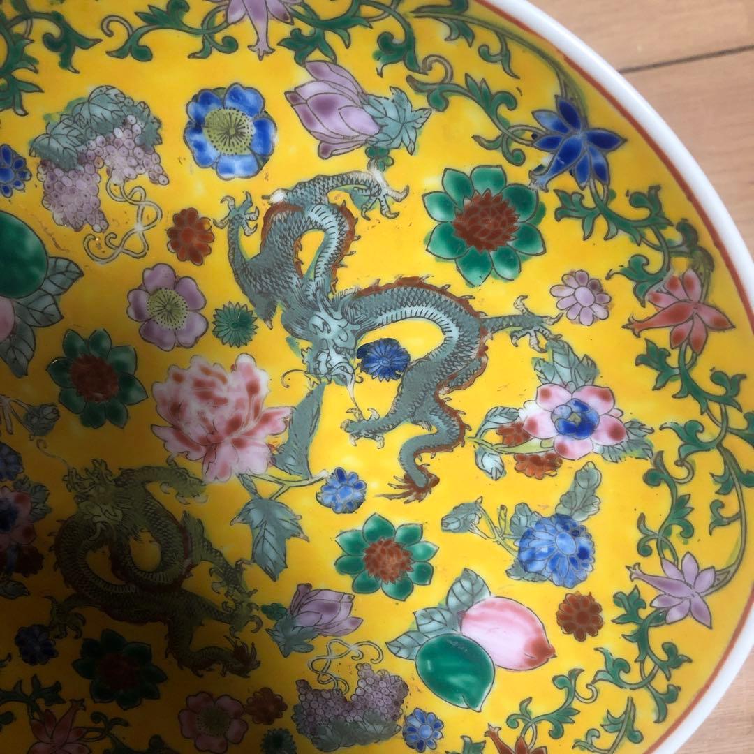 大清乾隆年制款 民国时期 五彩龍紋盘