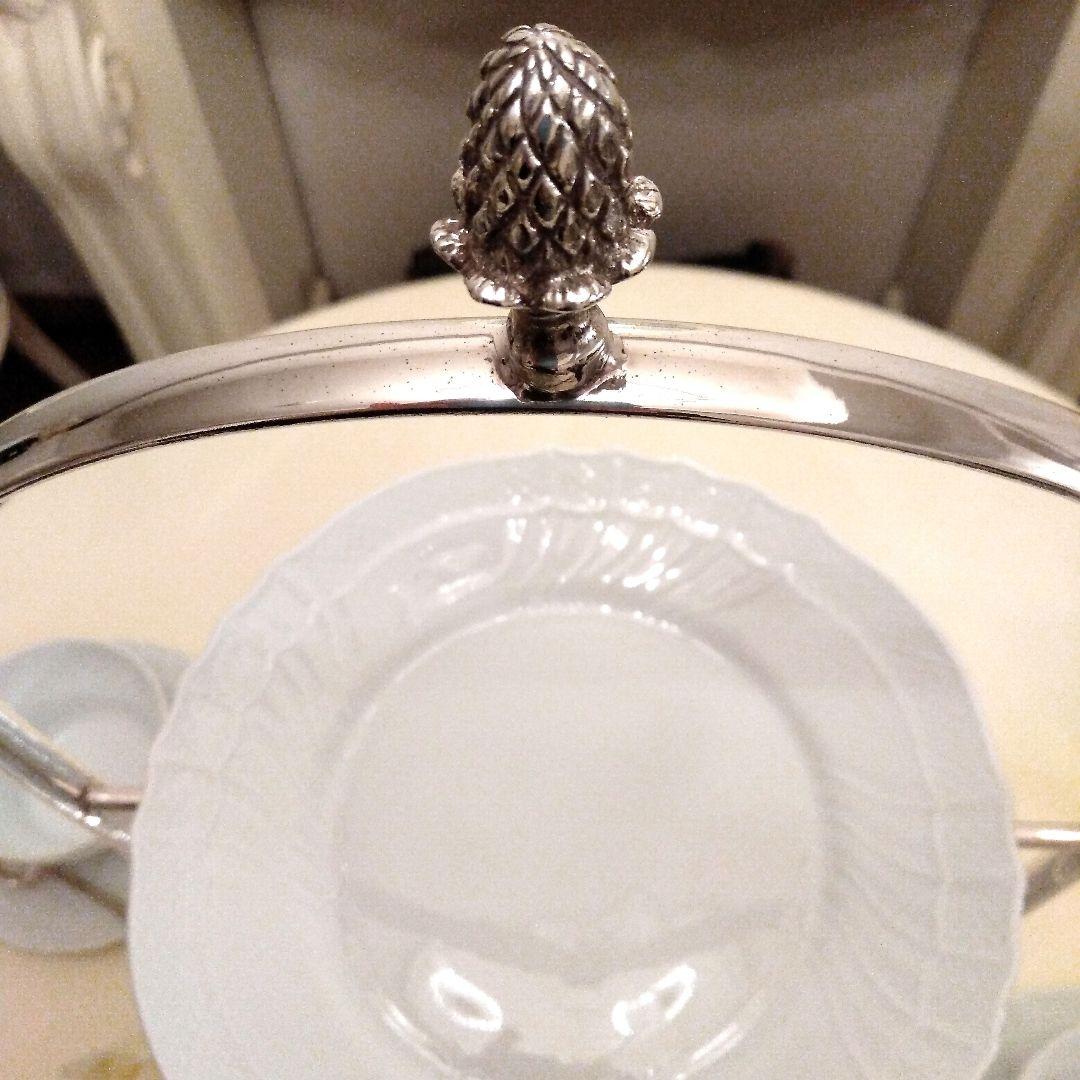 半額以下❗レア❗超入手困難❗英国製シルバーコーティング３段ケーキスタンド