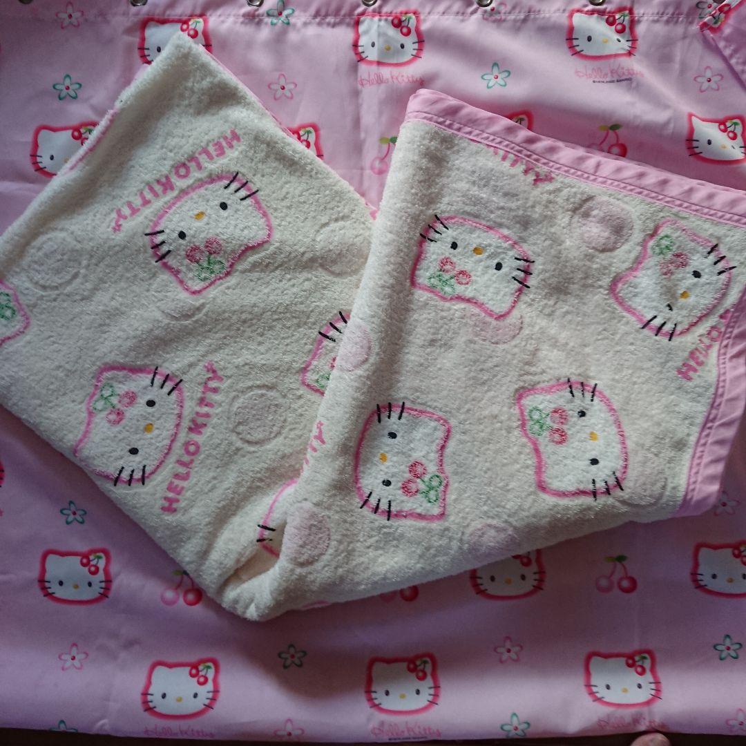 最終価格！ レア！さくらんぼキティタオルケット
