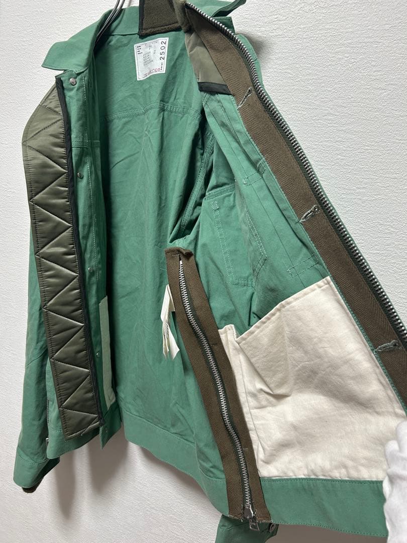 sacai 21SSコットンナイロンオックスフォードブルゾン