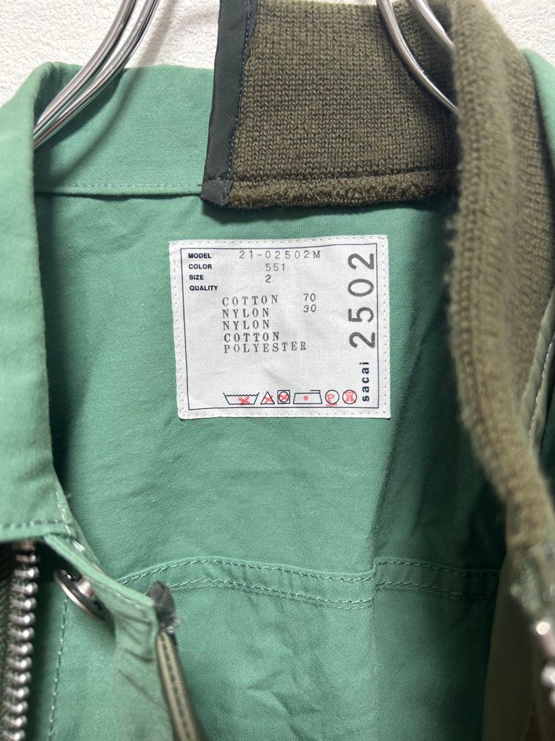 sacai 21SSコットンナイロンオックスフォードブルゾン