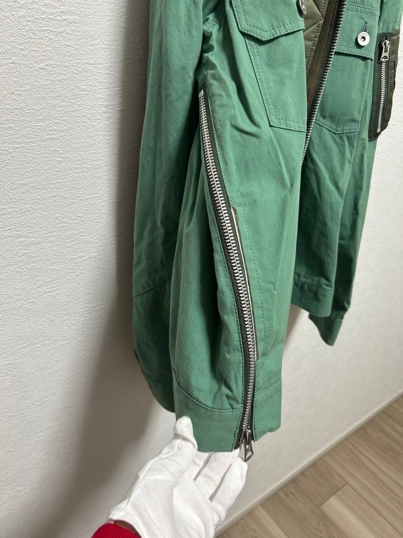 sacai 21SSコットンナイロンオックスフォードブルゾン