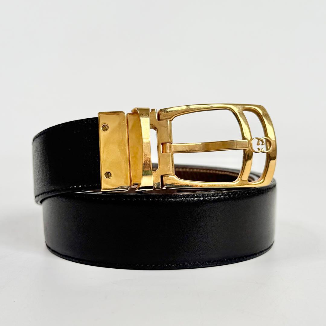 GUCCI グッチ ゴールドバックル ベルト インターロッキング C544