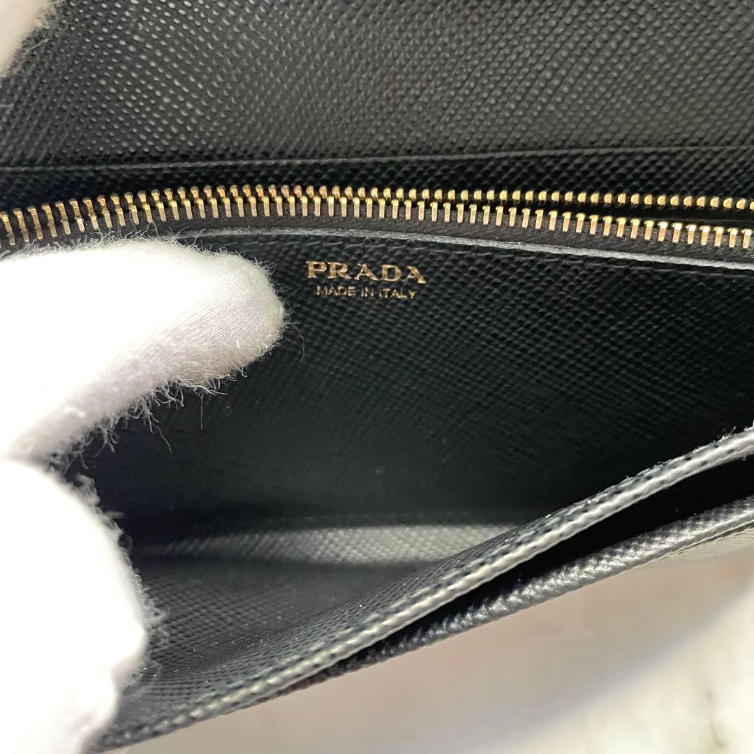 PRADA プラダ サフィアーノ 長財布 フラップ　2つ折り　極美品0119-①