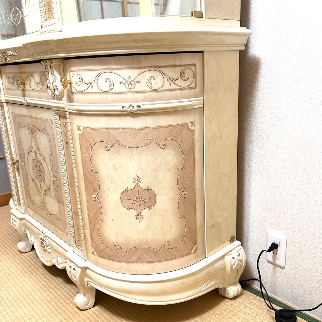 美品✨サルタレッリ　ヴェルサイユ　棚　アンティーク　照明　猫脚　ガラス　高級