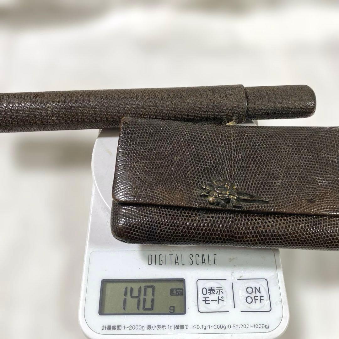 C-18 煙管　煙管入れ　叺　煙草道具　古道具　骨董品　時代物　美術品　工芸品