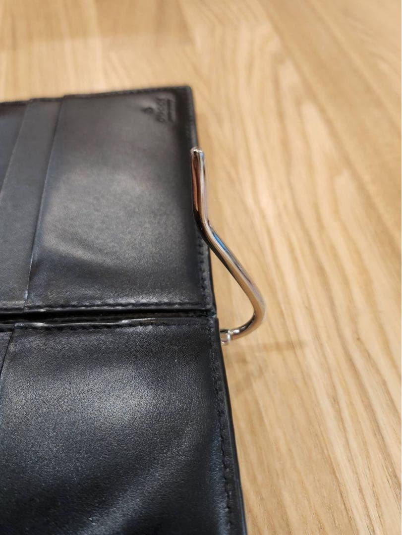 \"美品\"GUCCI ブラック GGパターン マネークリップ