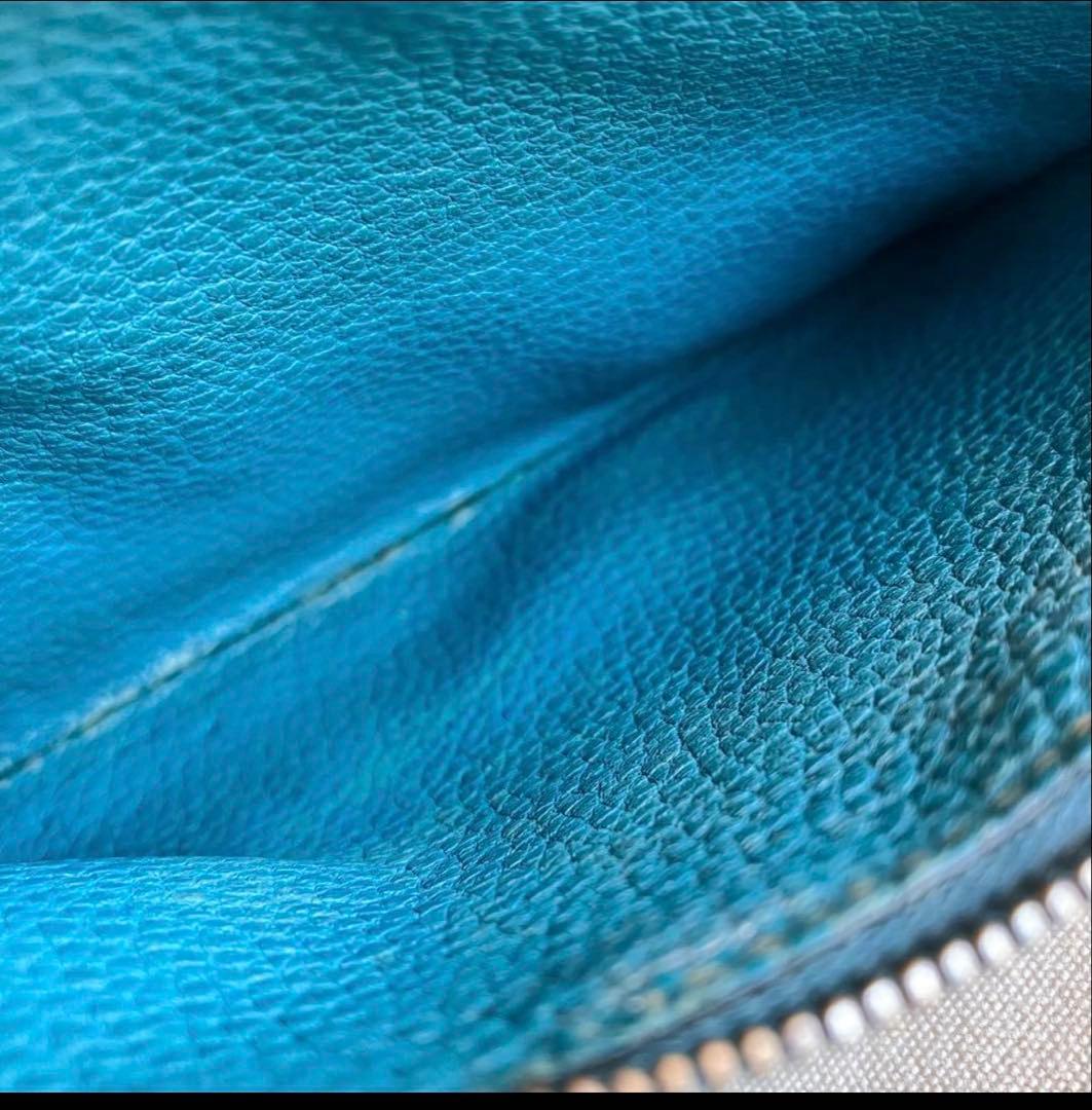 小物 Vintage Hermes Dogon Coin Purse Sky Blue