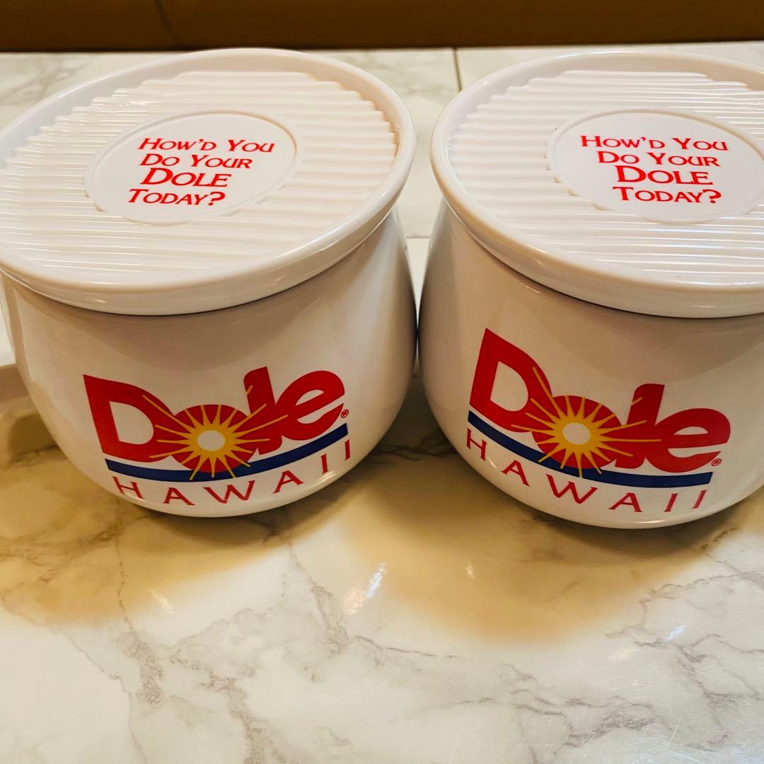 レア【Dole HAWAII】ドールハワイ蓋付きマグカップ2個セット ビンテージ