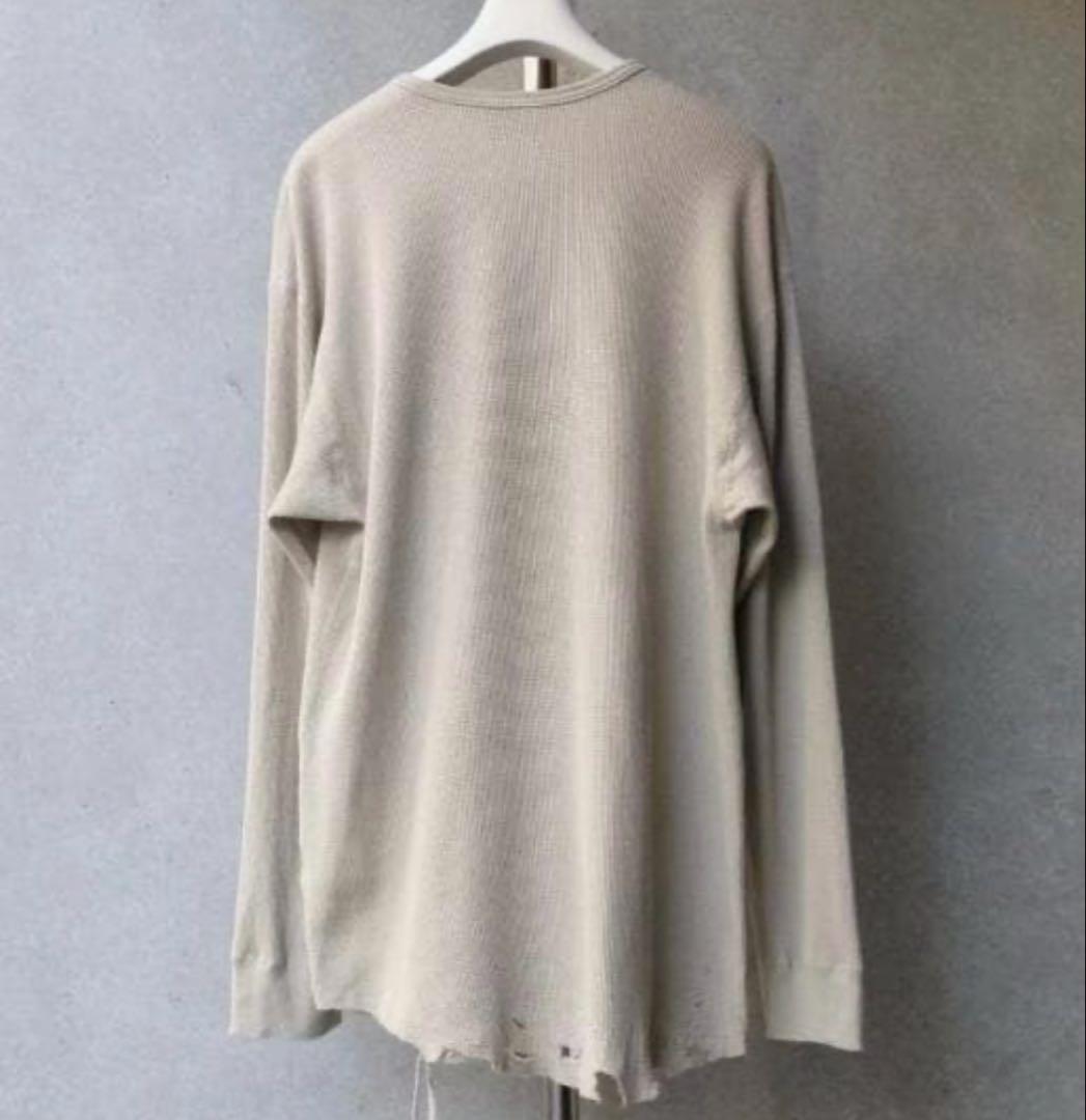 トップス Ancellm DAMAGE WAFFLECREW LS T-SHIRT 1