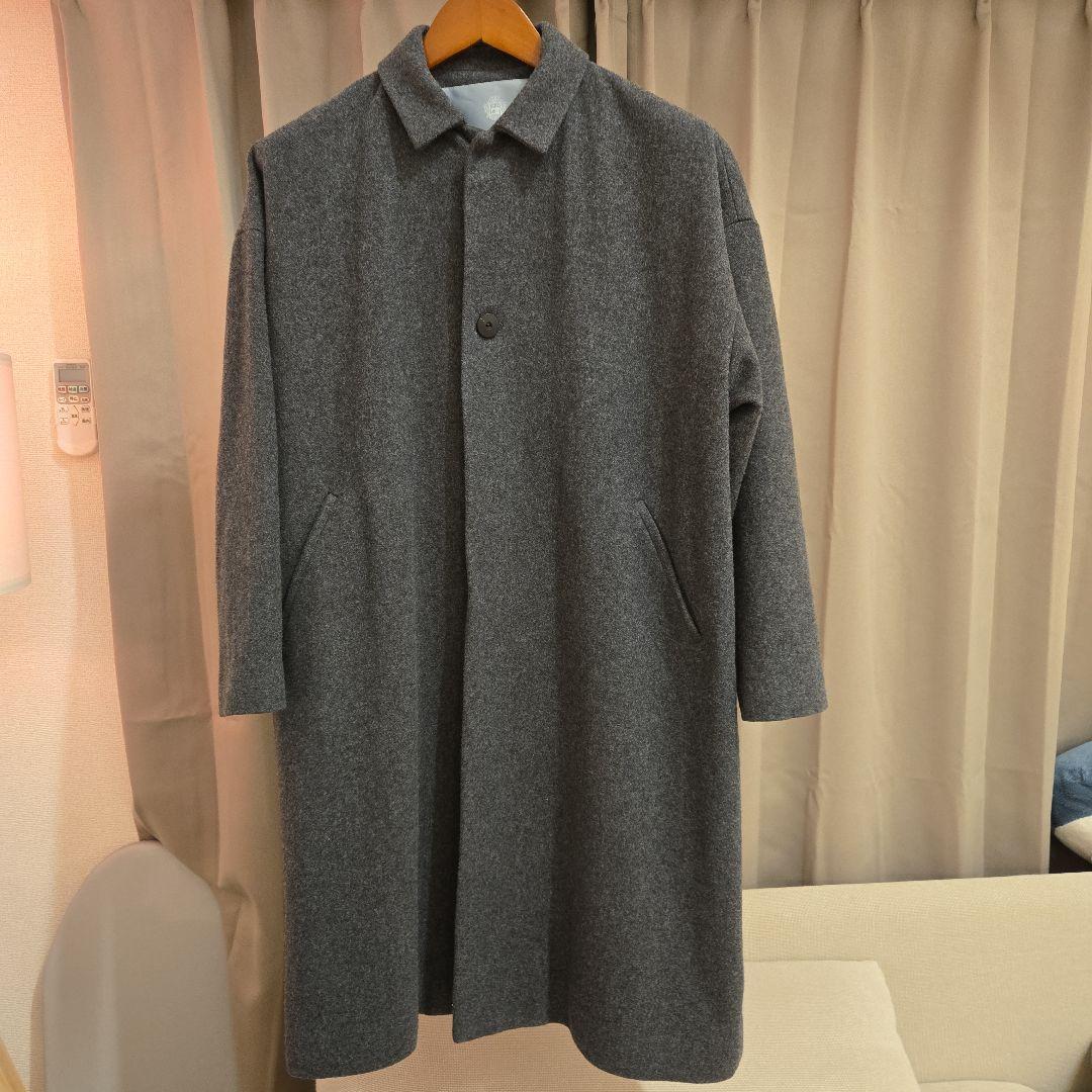 Dulcamara メルトンBigコート チャコールグレー