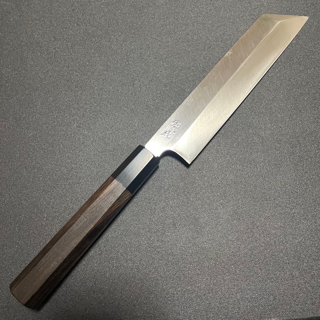 スケナリ　佑成　本焼　むきもの　6寸　刃渡り　181mm 黒檀八角柄　白一