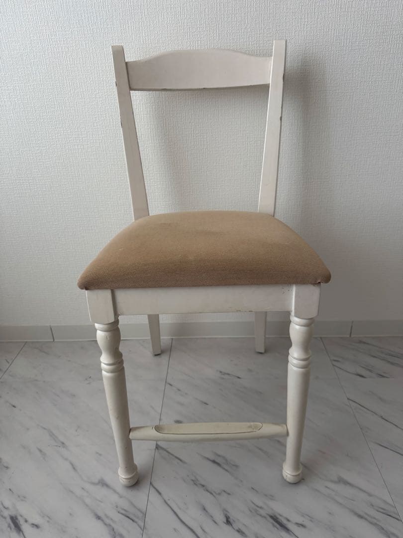 アップタウンスタイル　リリーホワイト　椅子 布地座面　送料込