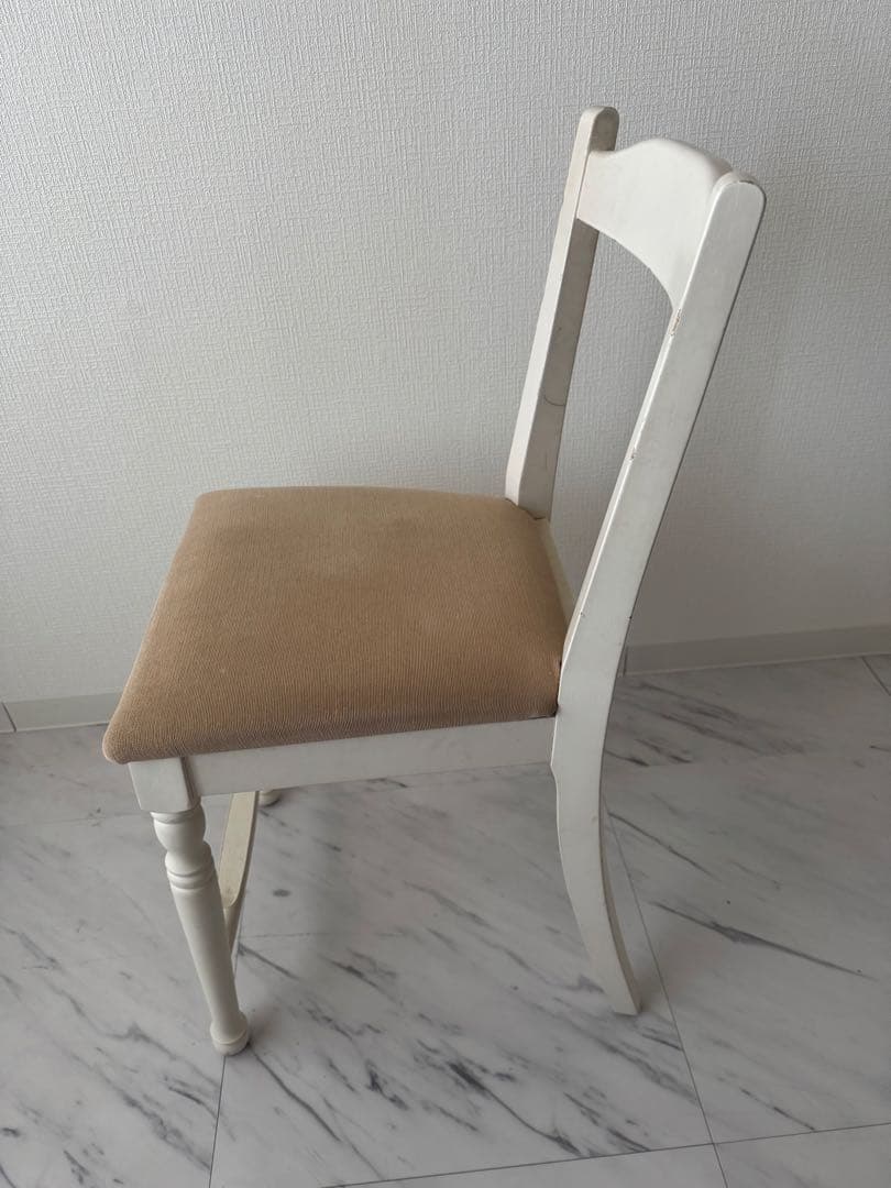 アップタウンスタイル　リリーホワイト　椅子 布地座面　送料込