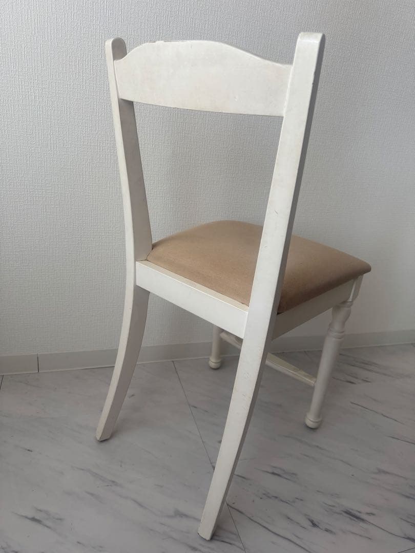 アップタウンスタイル　リリーホワイト　椅子 布地座面　送料込