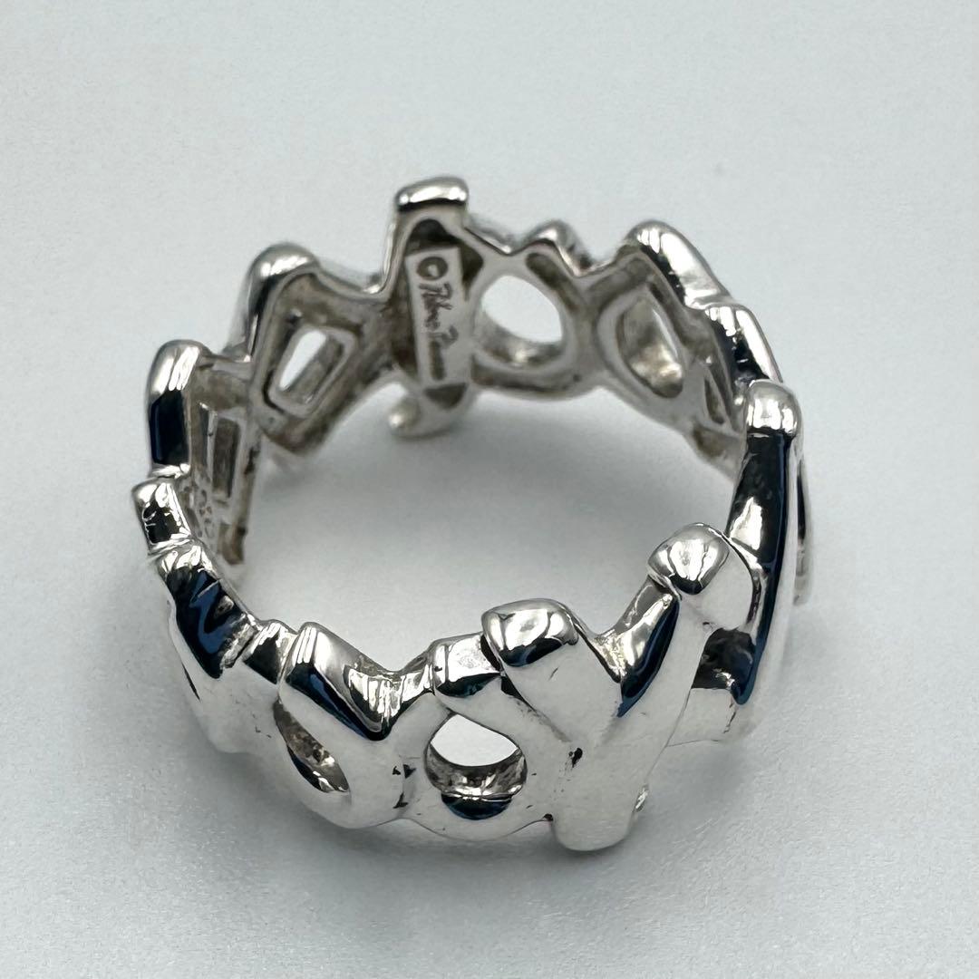 【TIFFANY&Co】鏡面仕上げ　ラブ＆キス　リング　　9号　T&Co