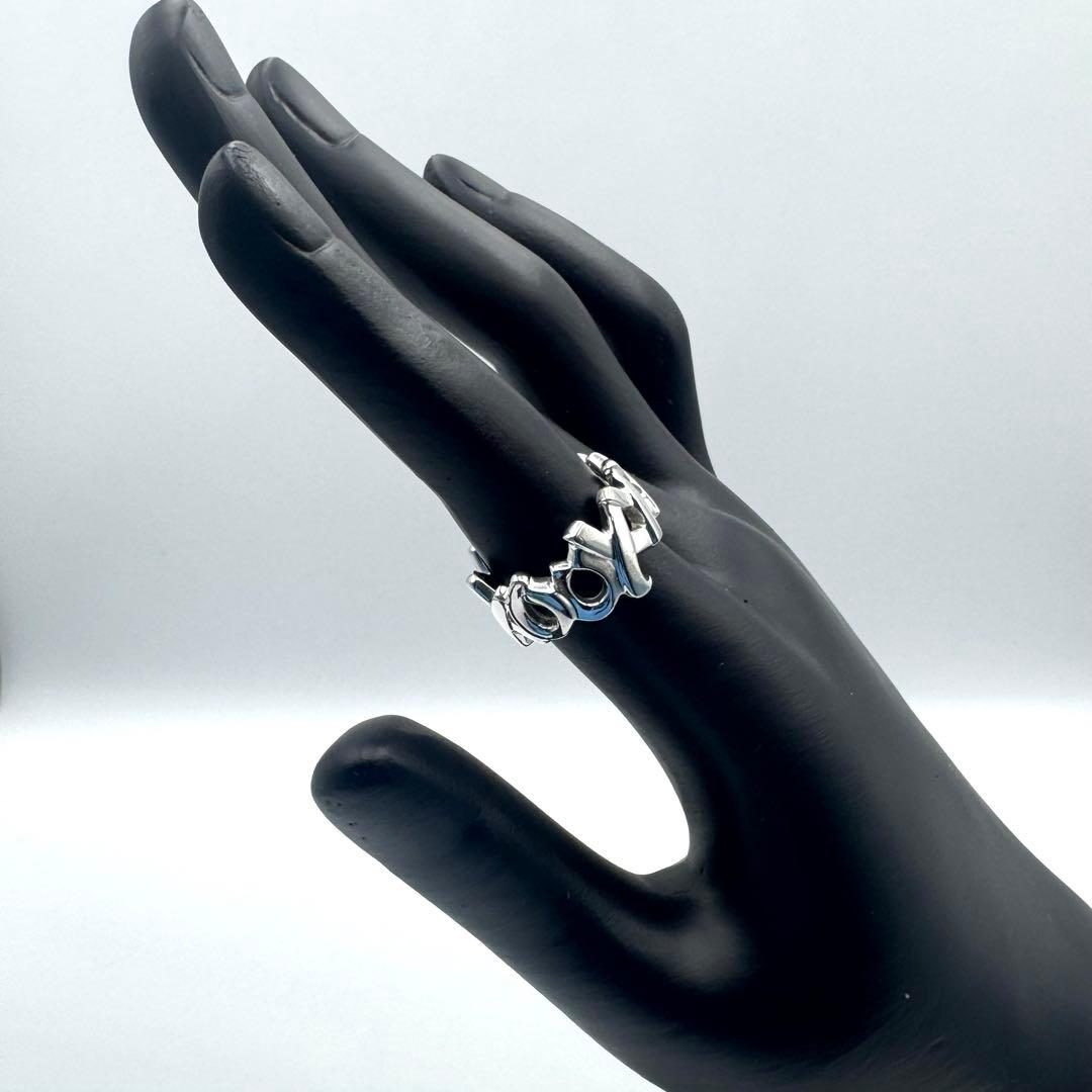 【TIFFANY&Co】鏡面仕上げ　ラブ＆キス　リング　　9号　T&Co