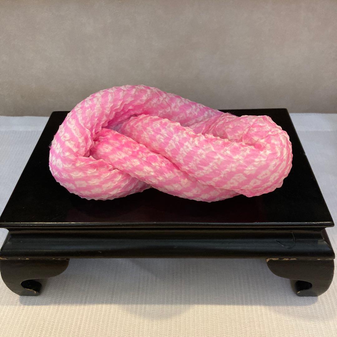 専用　七五三 小さめさん対応　縮緬梅の花簪　櫛平打ち簪　水引ビラ簪　ピンク鹿の子