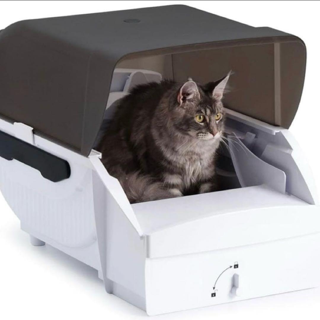 【1点限り‼︎】自動猫トイレ　大型　多頭飼い 静音設計 屋根付き