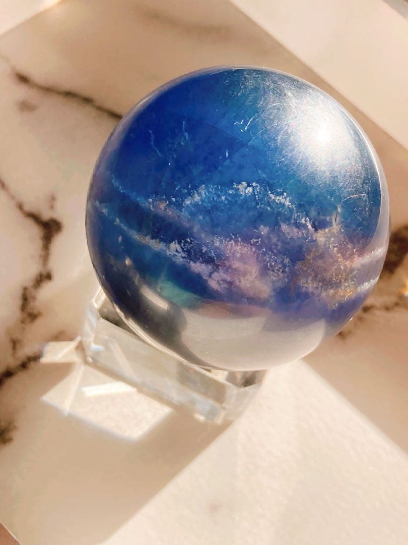 ブルーフローライト スフィア セット売り 天然石