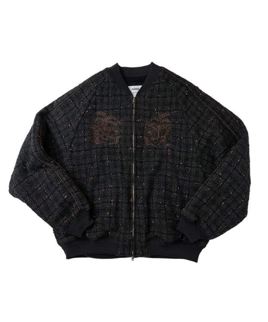 ジャケット・アウター doublet TWEED SOUVENIR JACKET BLACK S