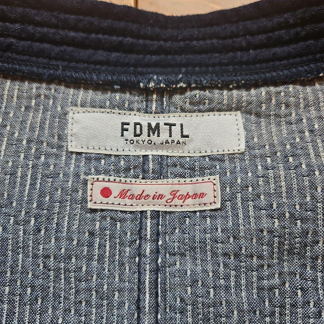 FDMTL ファンダメンタル 刺し子 藍染 カーディガン インディゴ
