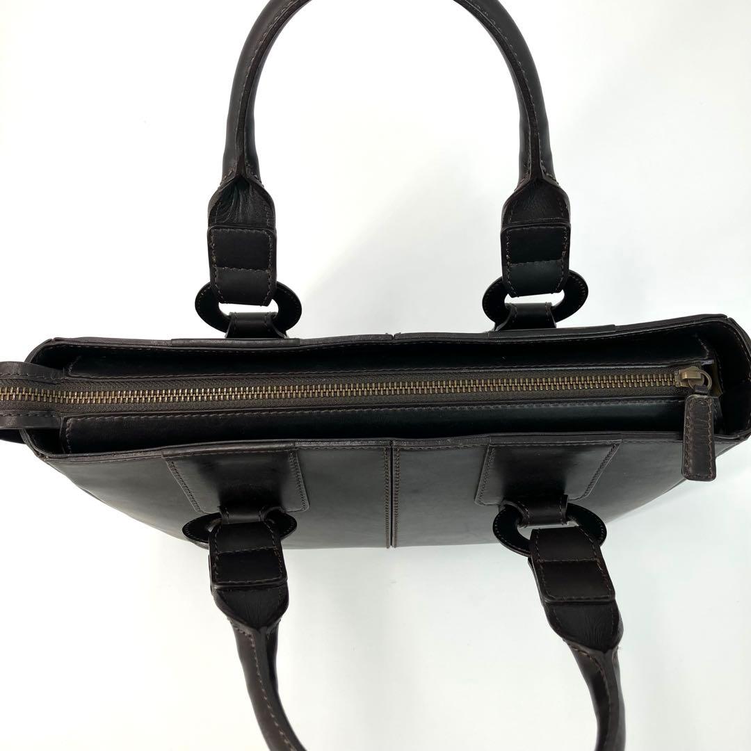 土屋鞄　セッション　トートバッグ　ハンドバッグ　本革　A4収納　ダークブラウン