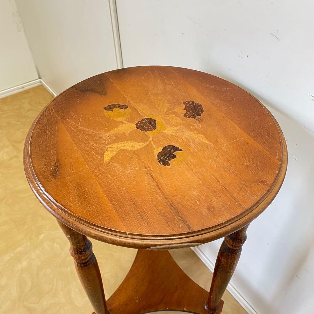 象嵌 サイドテーブル 花台 コンソール 飾り台 イタリア アンティーク調