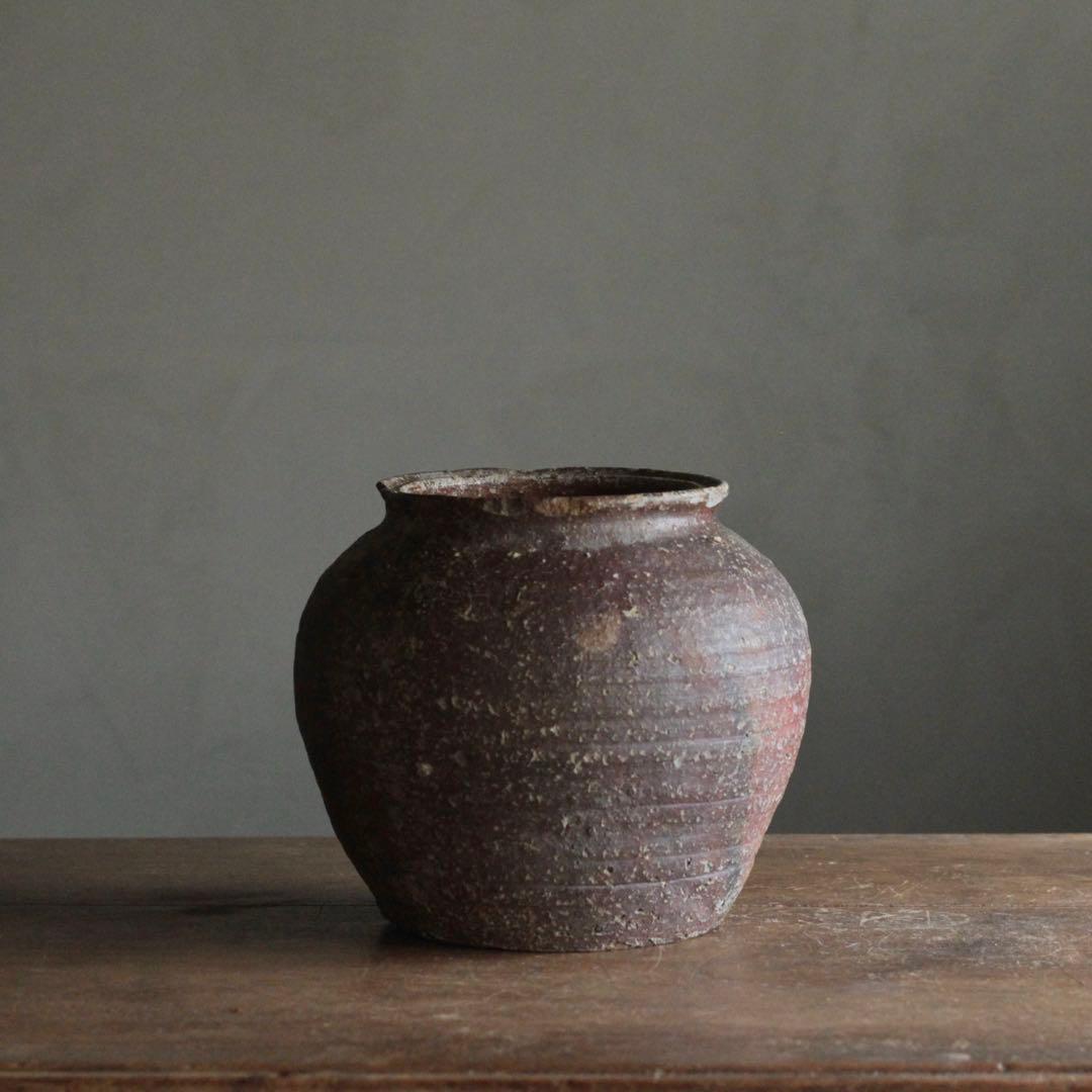 信楽焼 壺 枯れ壺 江戸期 信楽壺 古信楽 古美術 古い壺 古道具 アンティーク