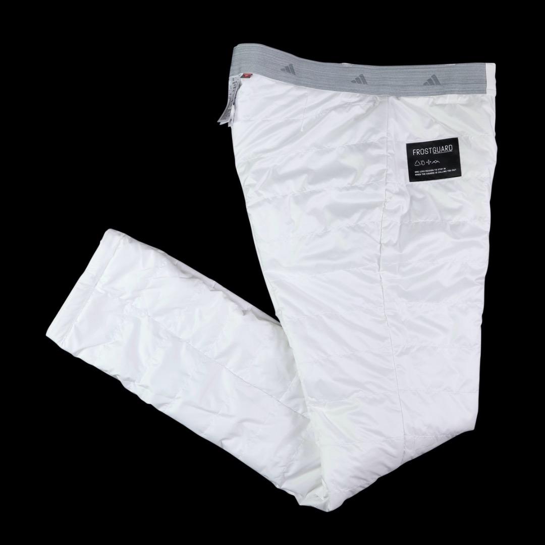 【76】秋冬 定価27,500円 アディダス ゴルフ 中綿 テーパードパンツ 白
