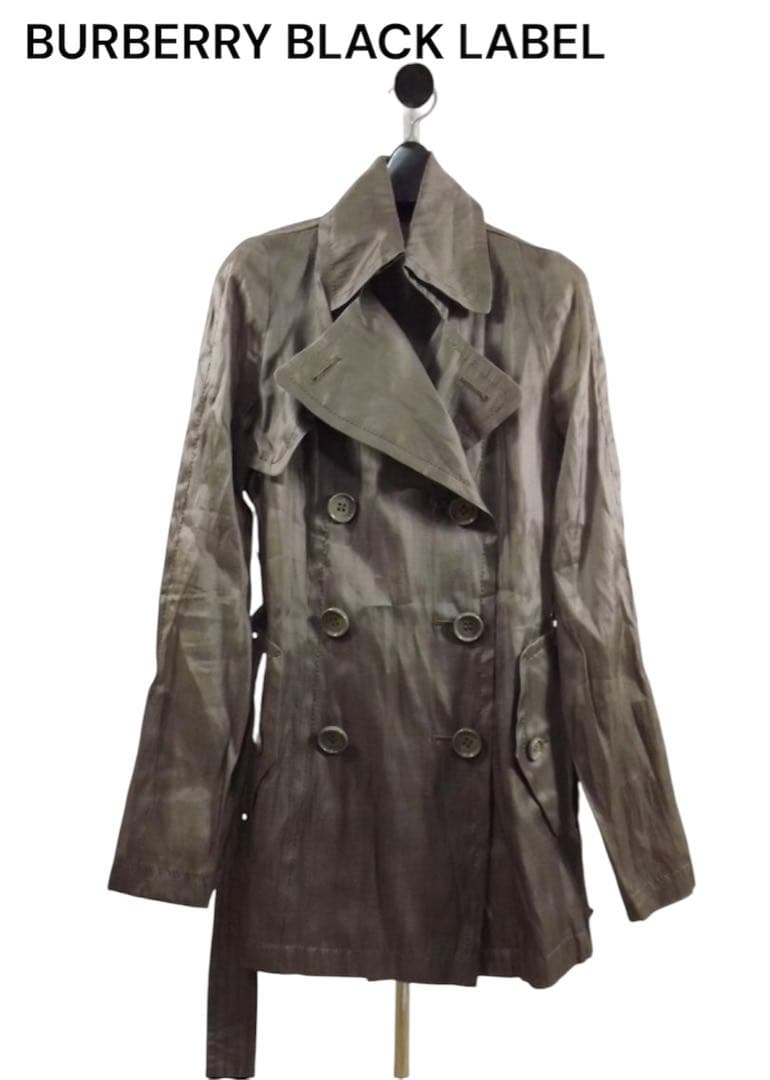 BURBERRY(バーバリー ブラック レーベル)日本製 薄手 トレンチ型コート