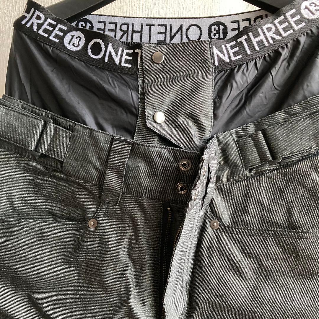 Lサイズ　レディース　スノーボードウェア　ボトムス　ズボン　デニム　黒　ブラック