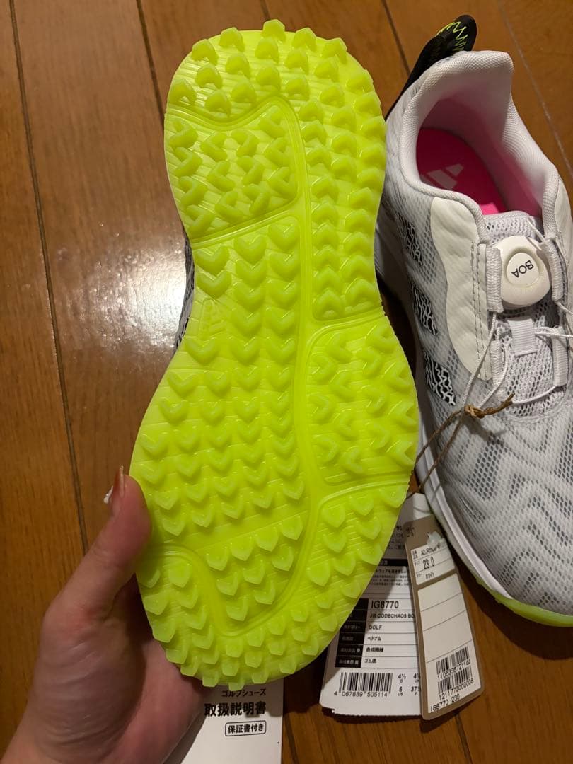 新品★adidas コードカオス ゴルフシューズ 23.0cmジュニアサイズ