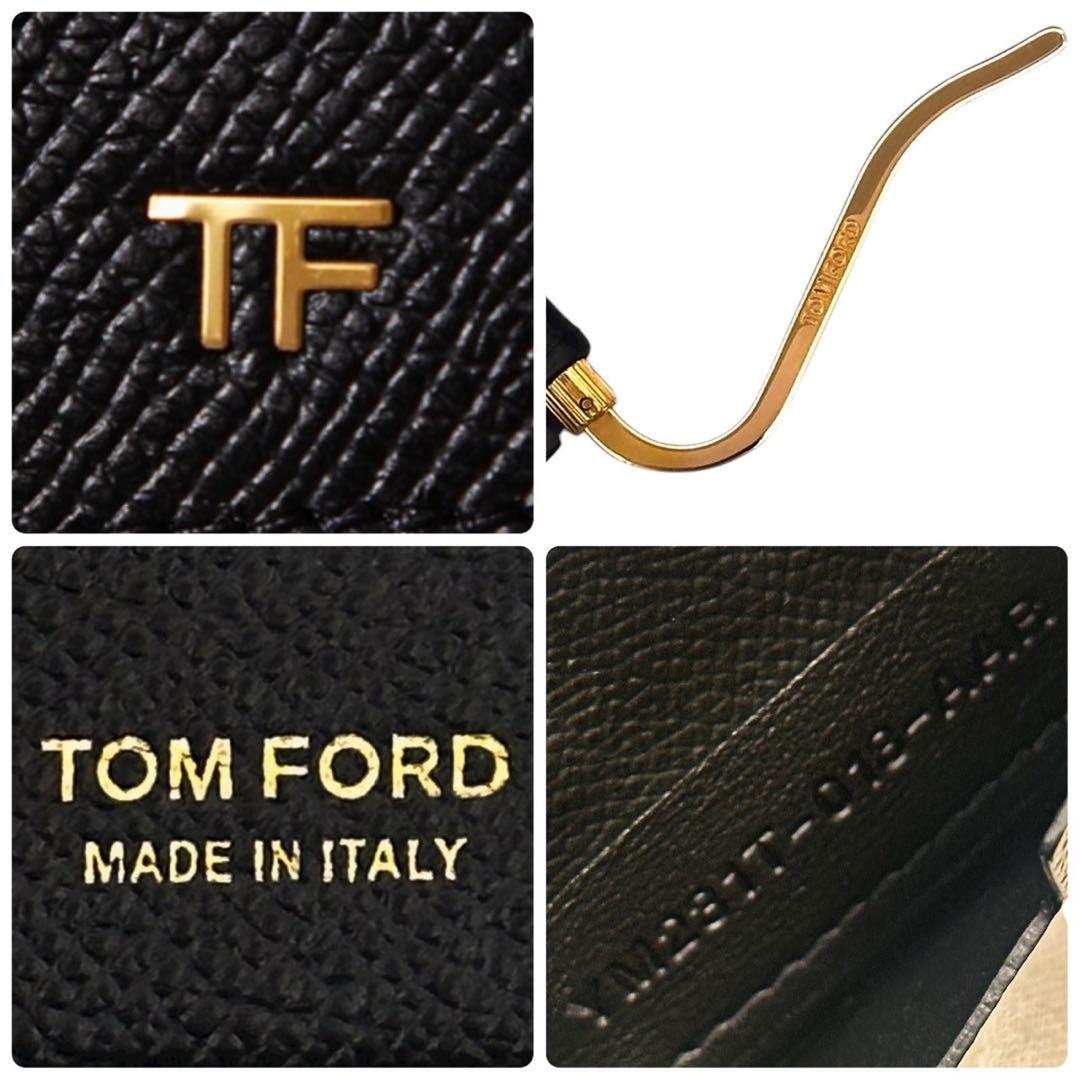 極美品 箱付 トムフォード マネークリップ 財布 札入れ カード コンパクト 黒