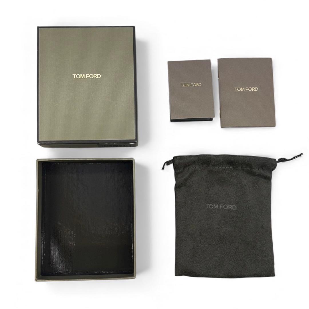 極美品 箱付 トムフォード マネークリップ 財布 札入れ カード コンパクト 黒