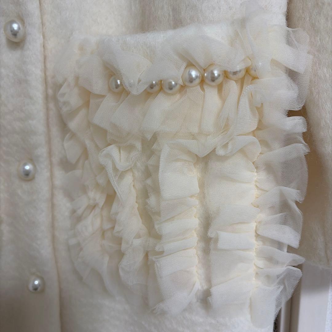 【新品未使用品】meraki チュールポケットロングコート フリルポケット