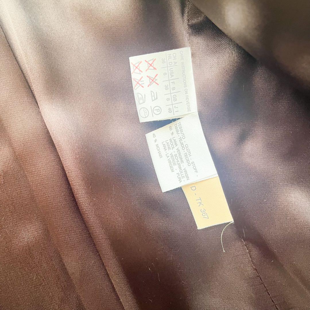 着丈126cm マックスマーラ &コー ダブルブレストコート モヘヤ ブラック