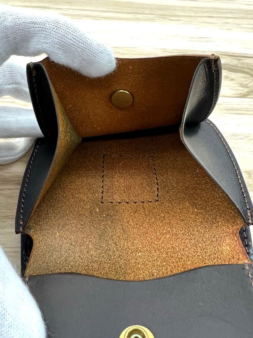 MANIFOLD マニフォールド クロコ型押し 折り財布 レザー