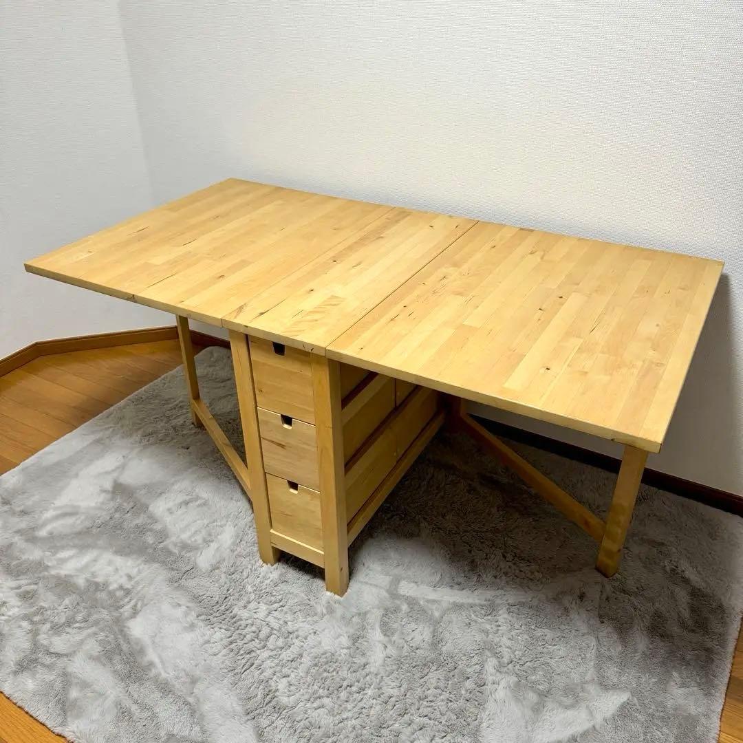 【廃盤ナチュラルカラー】IKEA NORDEN ノールデン ゲートレックテーブル