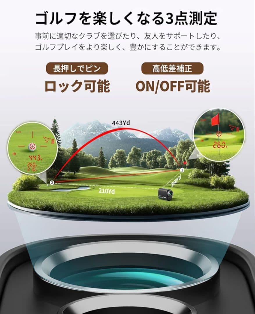 SILLAID ゴルフレーザー距離計 　mini VM2 ブラック　新品　未使用