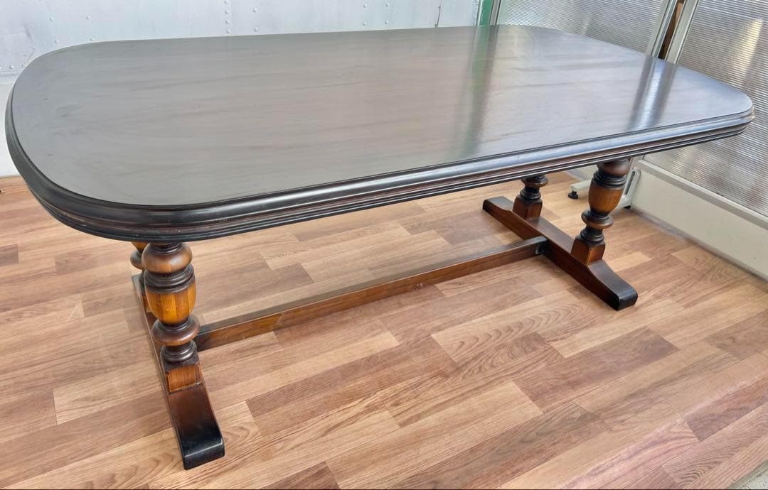 600 カリモク　コロニアル ダイニング テーブル 幅165 重厚 デスク　b