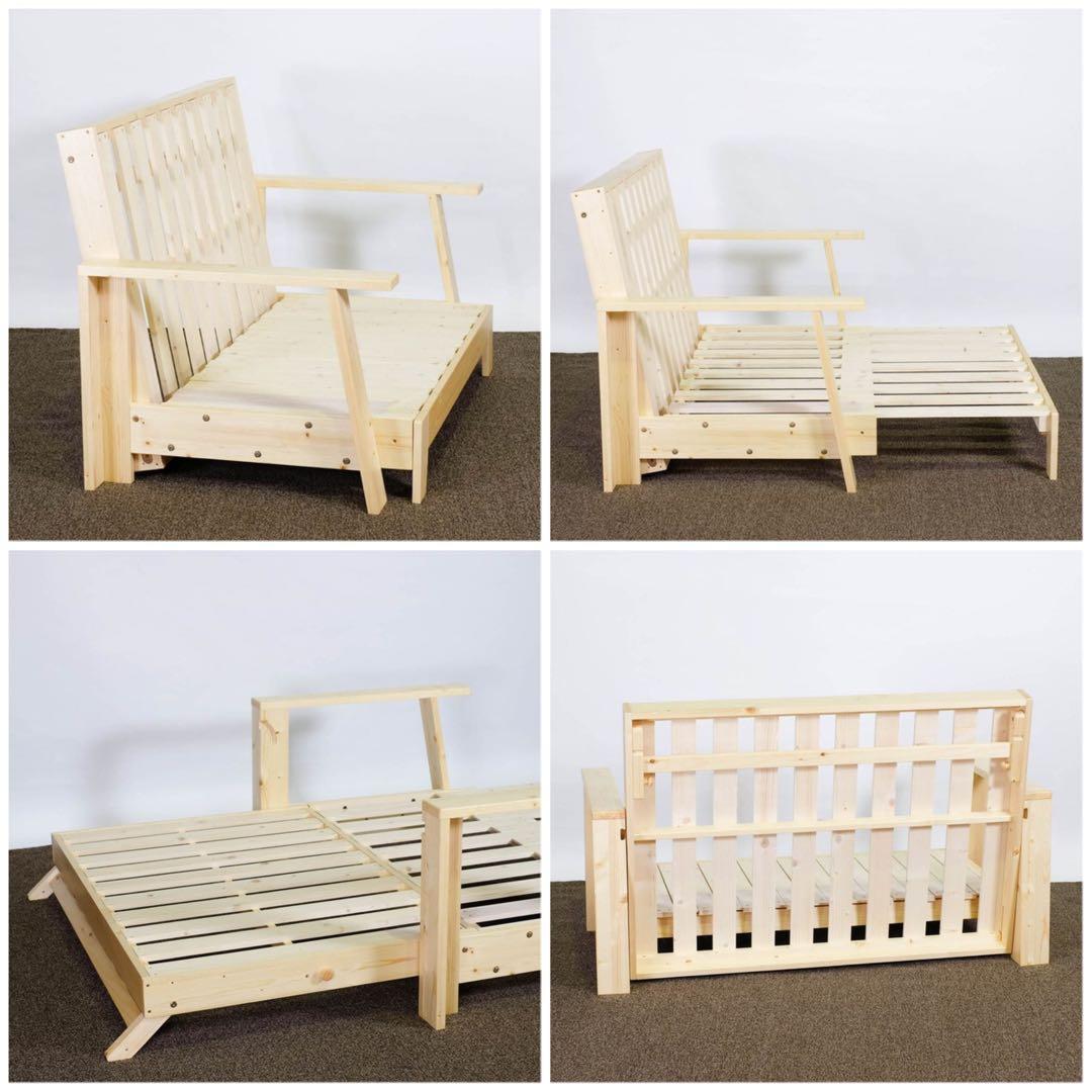 G 新品 北欧パイン ソファベッド セミダブル すのこベッド すのこ カントリー