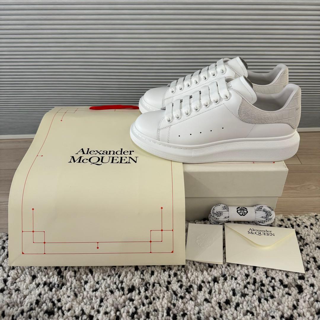 【新品 26cm】アレキサンダーマックイーン 正規品 クロコ型押し スニーカー