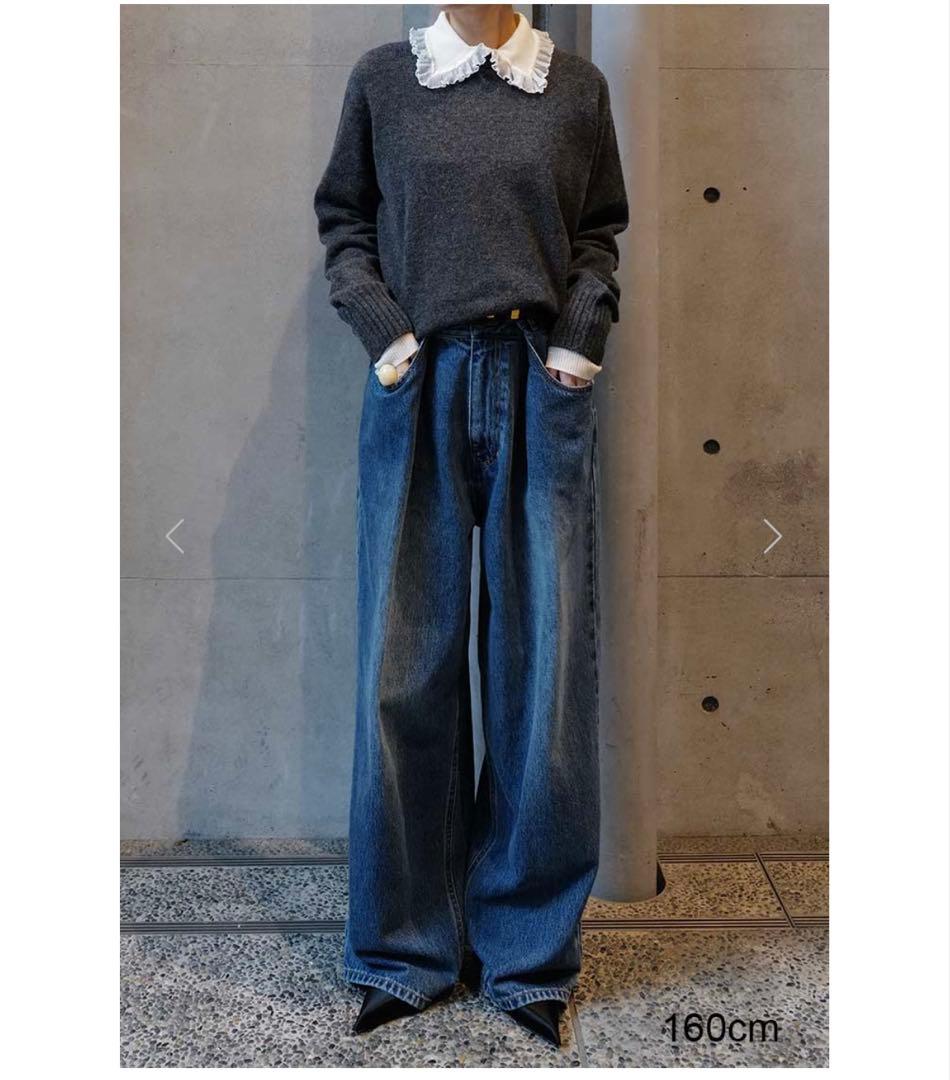 マチャットmachattウエストタックデニム今季発売！38試着のみ！