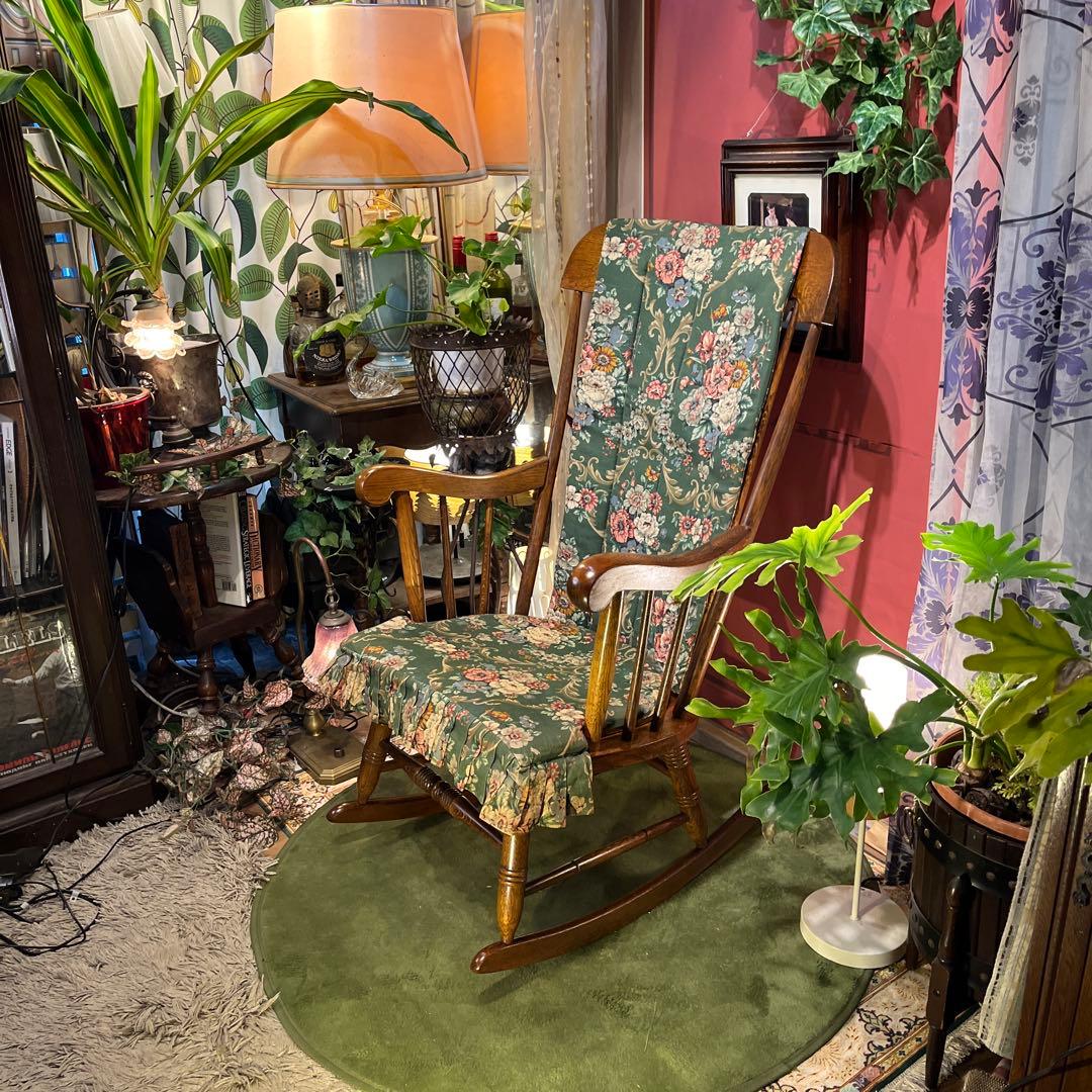 ひとみ　オールドヴィンテージ 飛騨産業　キツツキマーク ロッキングチェア