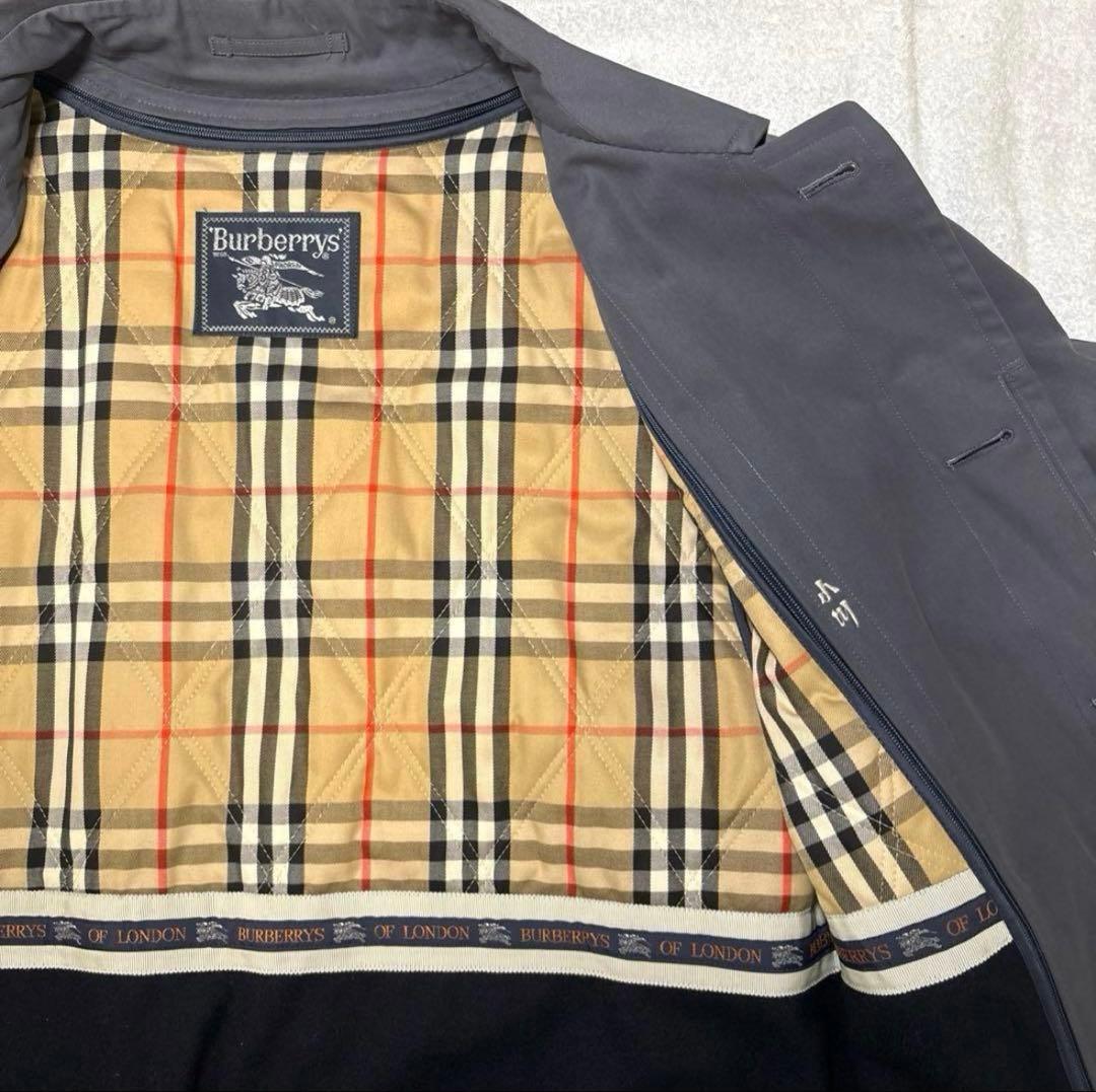 Burberry ステンカラーコート ライナー付 ノバチェック グレー　アウター